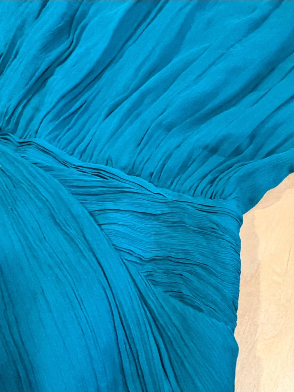 J. Crew ~ Turquoise Aqua Teal Pleated Wrap-Front Cocktail Party Dress